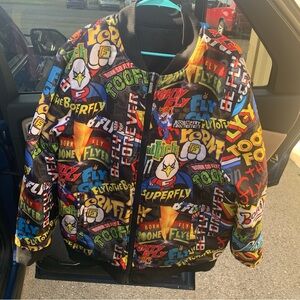 Born Fly Men's Reversable Windbreaker Jacket Multicolor Size XL